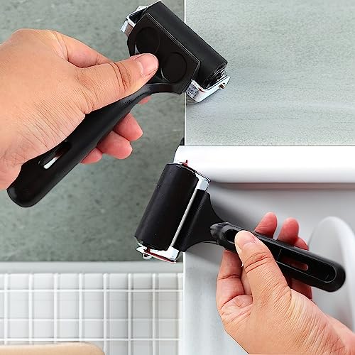 Yesland 4 Pcs Brayer Roller, Black Rubber Roller for Printmaking Wallpapers Stamping Gluing Application - 3-7/8 & 2-3/8 Inches - size: 3.8'' & 2.2''