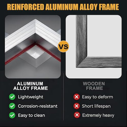 3 Pack Aluminum Silk Screen Printing Frames with 160 Mesh for Screen Printing, 10 x 14 Inch, 8 x 12 Inch, 6 x 10 Inch, Essential for T-Shirts DIY Printing