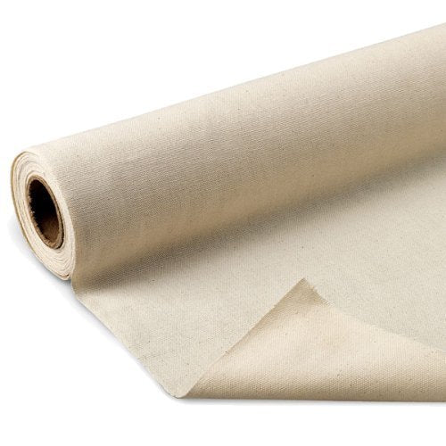 AK TRADING CO. Premium 10oz Natural Cotton Duck Canvas Fabric | Heavyweight | 63'' Wide | Arts & Crafts, Upholstery, Home Projects - 20 Yards - color: Natural, size: 20 YARDS
