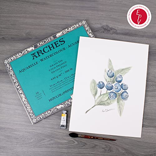 Arches Watercolor Paper Block, Cold Press, 12" x 16", 300 pound (1795067) - size: 12"x16"