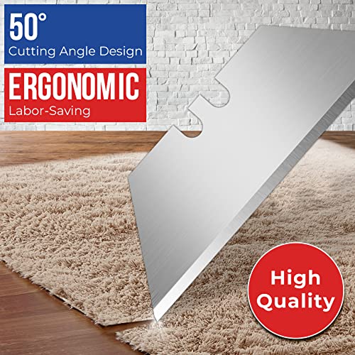 DIYSELF 200 Pack Utility Knife Blades, SK5 Box Cutter Blades with Dispenser | Heavy-Duty Razor Knife Blades for Cardboard, Carpet and Leather, Box Cutter Replacement Blades for Vinyl, Rope and Packages - size: 200-Pack