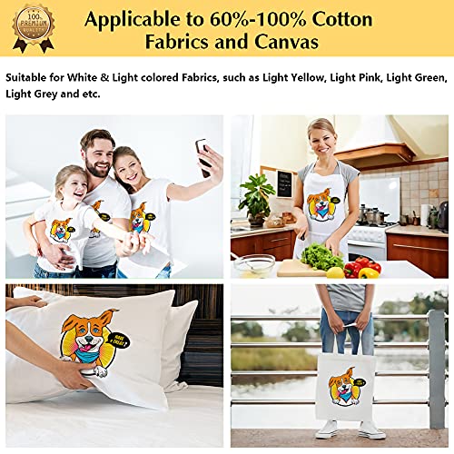 TransOurDream Tru-Heat Transfer Paper for T Shirts (Light 3.0, 15 Sheets, 8.5x11") Printable HTV Heat Transfer Vinyl for Inkjet & Laser Printer Iron on Transfers for Light Fabrics (TRANS-L3-15-3) - color: Light, size: 15 Sheets