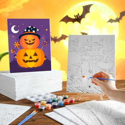 Harloon 36 Pcs Afro Queen Pre Drawn Canvas 8x10,Funny Halloween - style: Funny Halloween