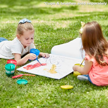 Melissa & Doug Washable Poster Paint Set (4 Colors – Red, Yellow, Green, Blue)