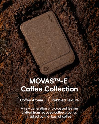 MOFT Phone Stand, Magnetic Phone Tripod Stand MOVAS-E-Coffee Leather & Angle Adjustment & Strong Magnets Tripod for iPhone 17/16/15/14/13/12 (Included Metal Ring)-Coffee - color: Coffee, size: Without Card Slot