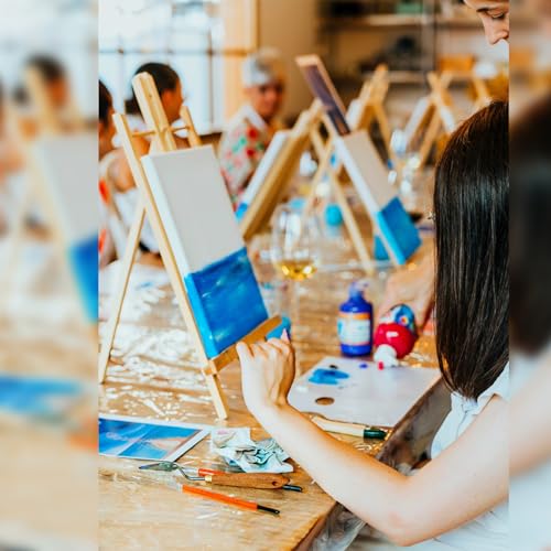 AROIC 20Pack 11.8in Wood Easels,Painting Party Easel,Canvas Holder | Kids Student Tabletop Easels for Painting,Easel Stand for Painting Canvases,Portable Canvas Photo Picture Sign Holder - style: 11.8"-20p