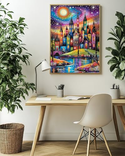 Country Diamond Art Kits for Adults, Landscape Diamond Art 12X16 Inch - color: Landscape 09