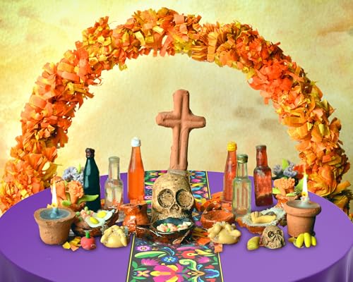 Oudain 6 Pcs Mexican Round Tablecloth 84 Inch Table Cover, Multicolor - color: Multi Color