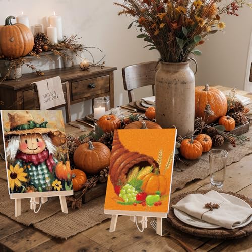 Sherr 24 Pcs Pre Drawn Canvas for Adult, Autumn Halloween, 8 x 10 Inch - size: 8 x 10 Inch, style: Autumn Halloween