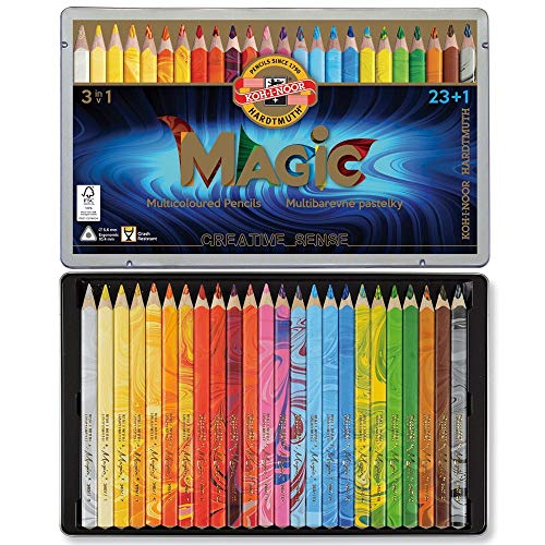 KOH-I-NOOR 8774024004PL Set Woodless Color MAGIC Pencil 8774 23+1 24 in SET
