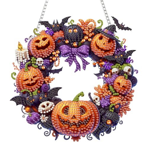 RYMILIE Hanging Halloween Diamond Art Kits for Adults Pumpkins - color: DP01259