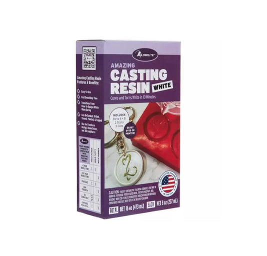 Amazing Casting Resin Kit – Fast-Curing Resin for Mold Making – Each Pack Includes Two 8oz Bottles, Mixing Cups, Stir Sticks, and Instructions – Ideal for DIY Crafts, Jewelry (One Pack)