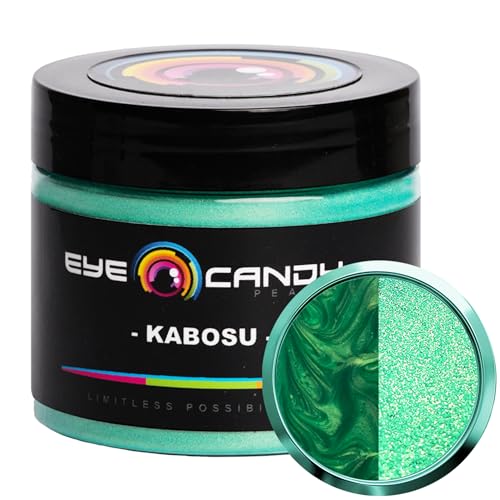 Eye Candy Pigments Premium Green Mica Powder - Kabosu (50gr) - for Epoxy, Resin, Soap, Paint, Woodworking, Acrylic Pouring, Bath Bombs, Fishing Lures - DIY Arts and Crafts Additive - color: Kabosu Green