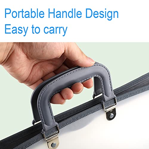 Acocony 11x17 Art Portfolio-Accordian File Organizer with 13 Pockets | 11x17 Portfolio Folder for Artwork with Handle and Zipper Closure, Frosted Translucent,Waterproof 1-Pack