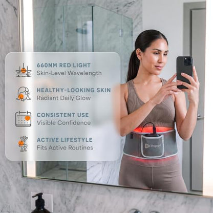 Lifepro Allevared Red Light Therapy Belt -105 Triple Chip LED Belt - color: Gray