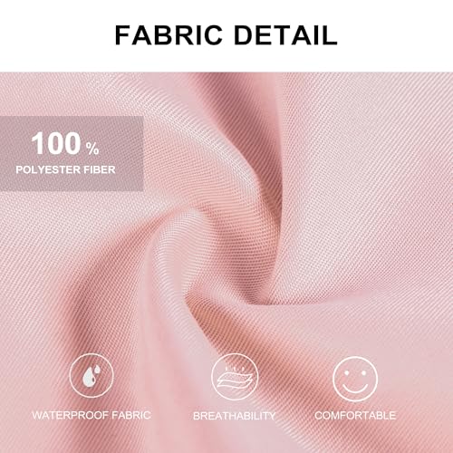 Server Apron with 5 Pockets - Rivet buckle Unisex Short/Half Waiter Waist Short Apron - color: Pink