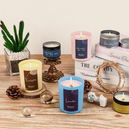 SAEUYVB Candle Making Kit,DIY Soy Candle Making Supplies/Kit for Adults | Beginner-friendly,Complete Candle Kit with Melting Pot,3 lbs Soy Wax,10 Candle Jars,10 Scents and More, Perfect for DIY Craft - size: 10 pcs candle tins kit