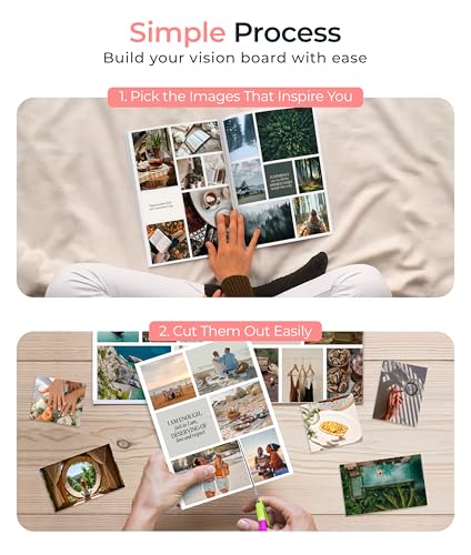 Vision Board Book Magazines with 1000+ Images – Scrapbook Supplies, Crafts for Adults, Clip Board, Junk Journal Supplies, Journaling Supplies, Board Books, Scrapbooking Supplies, Art Kit - size: Original