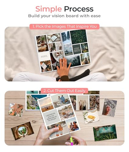 Vision Board Book Magazines with 1000+ Images – Scrapbook Supplies, Crafts for Adults, Clip Board, Junk Journal Supplies, Journaling Supplies, Board Books, Scrapbooking Supplies, Art Kit - size: Original