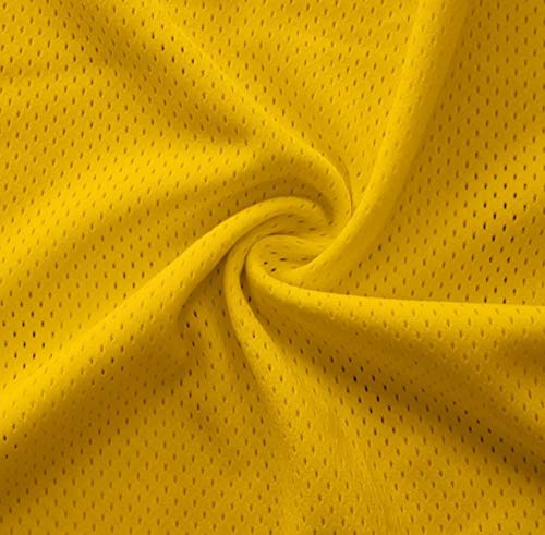 Pico Textiles 1 Yard – Gold Polyester Pro Mesh Heavy Jersey Fabric - Sold by The Yard - Variety of Colors - Durable Athletic Mesh Fabric, Ideal for Sewing Soccer and Basketball Jerseys Uniforms - color: Gold, size: 1 Yard Bolt