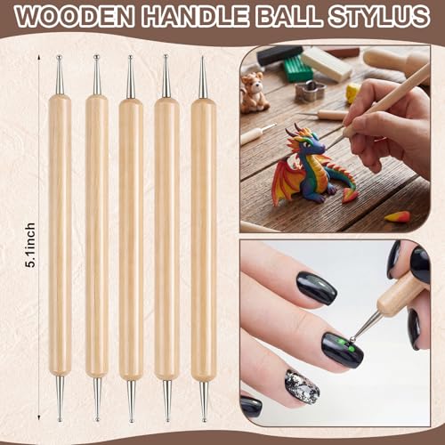 DKALIO 42 PCS Clay Tools Kit, Professional Polymer & Pottery Clay Tools Set with Stainless Steel Heads for Carving, Molding, Stippling, Shaping - Perfect for Artists, Beginners & DIY Craft Projects