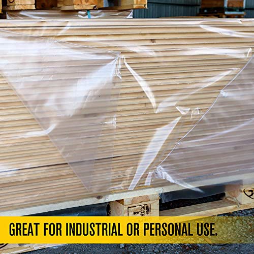 Aluf Plastics 6 MIL Thick Extra Strong Heavy Duty Fire Retardant Clear All Purpose Vapor and Moisture Barrier Sheet Tarp/Drop Cloth - 20" x 100' - For Painting, Furniture, Carpet, & Contractor - color: Clear, style: 20ft x 100ft Flame Retardent Sheeting,