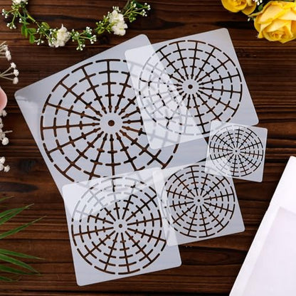 Gosknor 10pcs Mandala Dot Painting Stencils, 5 Sizes Reusable Mandala Dotting Stencil Set for Paper, Wall, Wood Canvas DIY Painting Art Projects