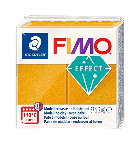 Staedtler FIMO Effects Polymer Clay - -Oven Bake Clay for Jewelry, Sculpting, Metallic Gold 8020-11 - color: Gold metallic