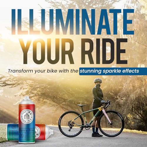 Spray.Bike Keirin Flake Finishing Coat - Kirakira Multi, 400ml | Metal Flake Spray Paint Coating | Glitter Spray Paint Topcoat for Steel, Aluminum - color: Flake Multi