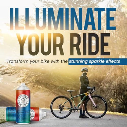 Spray.Bike Keirin Flake Finishing Coat - Kirakira Multi, 400ml | Metal Flake Spray Paint Coating | Glitter Spray Paint Topcoat for Steel, Aluminum - color: Flake Multi