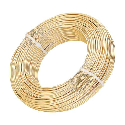 BENECREAT 180 Feet 12 Gauge Jewelry Making Craft Wire Aluminum Wire Bendable Metal Sculpting Wire for Bonsai Trees, Floral, Arts Crafts Making, Light Champagne - color: Light Champagne