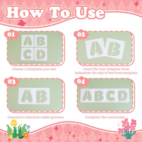 80 Pcs Letter Stencils, Large Letter Stencils for Painting (2 Inch+3 Inch) | Alphabet & Number Stencil for Crafts, Reusable,PET,Letters Stencils for Painting on Wood,Wall,Fabric,Chalkboard,Signs,DIY Art - size: 2 Inch+3 Inch