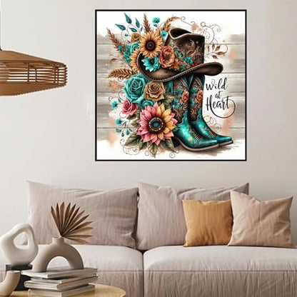 HHMATITS Boots Diamond Art Kits for Adults 14X14IN - color: Boots