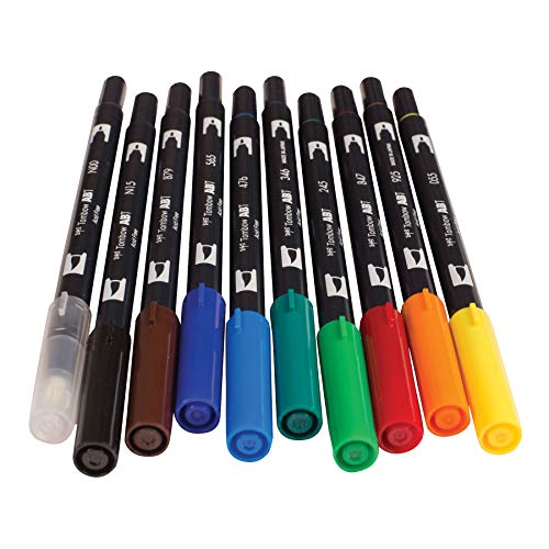 Tombow ABT Dual Brush Pen Set of 10, Primary