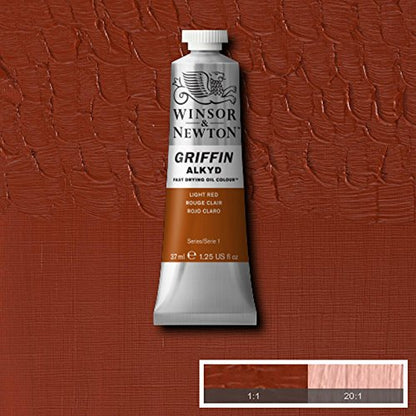 Winsor & Newton Griffin Alkyd Fast Drying Oil Paint, Light Red - color: Light Red, style: 1.25-oz Tube