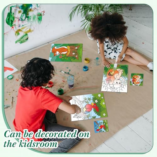 Sherr 24 Pcs Pre Drawn Canvas for Adult, Animal, 8 x 10 Inch - size: 8 x 10 Inch, style: Animal