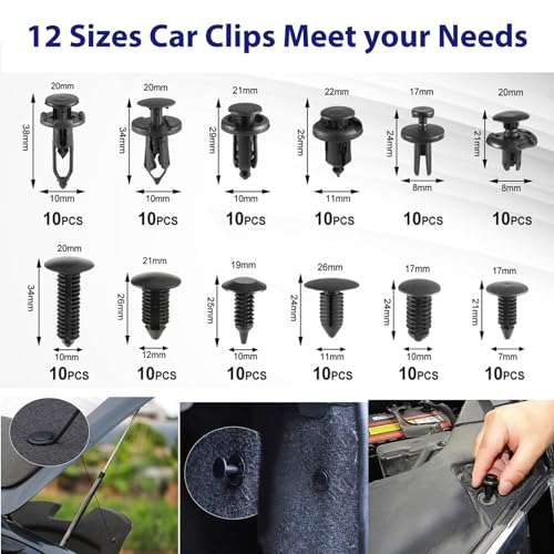JNLK 352pcs Trim Removal Tool, Pry Tool, Door Panel Removal Tool Kit, Clip Tool, Fasteners Removal Tool with Car Retainer Body Clips Set, Blue - color: Blue