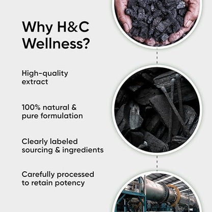 H&C Herbal Ingredients Expert Activated Charcoal Powder 227 gm / 0.5 lb |for Teeth Whitening & Face Mask | Supports Clear Skin by Removing Impurities & Excess Oil
