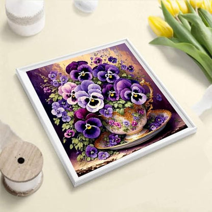 Flower Paint by Numbers Kit for Adults, Paint by Number for Adults Flowers - color: Pansy