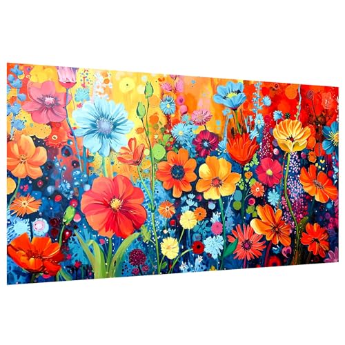 JOOZ Diamond Painting Kits for Adults - DIY 5D Large Diamond Art Kits for Adults Flowers, Full Drill Diamond Art Flowers Kit, Gem Art Kits for Home Wall Decor (27.5 X 15.7 Inch) - color: Flower-008