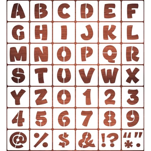 1.5 Inch Letter Stencils for Painting - 42 Pack Alphabet Letter and Number Stencil Templates with Signs for Painting, Reusable Letters and Numbers Stencils for Chalkboard Wood Signs & Wall Art - size: 1.5 Inch