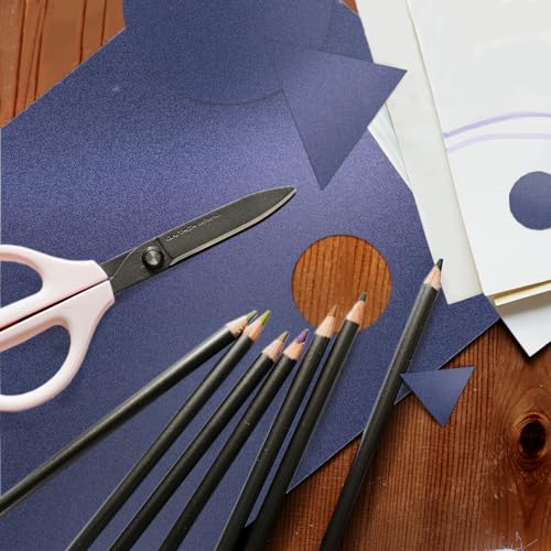 Navy Blue Shimmer Cardstock 8.5 x 11 Navy Blue Paper | Goefun 24 Sheets 80lb Card Stock Printer Paper for Christmas, Invitations, Certificates, Crafts, Card Making - color: navy blue