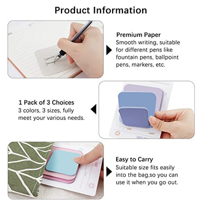 360Pcs Multi Size Sticky Notes, Sticky Notes Pastel Variety Pack for School