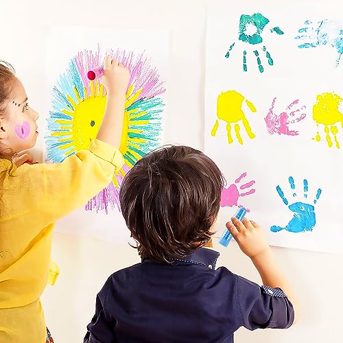Shuttle Art Tempera Paint Sticks 32 Colors, Kids Safe, Washable Mess-Free | Fast Drying Solid Paint Sticks, Works Smoothly and Creamy on Paper, Wood, Glass, Ceramic and Canvas for Kids Art Creation - color: 32 Colors