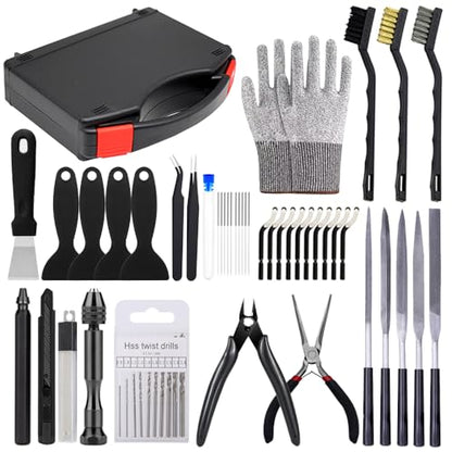 3D Printer Tool Kit 3D Printing Accessories Includes Deburring Tools,Needle Files,Brushes,Tweezer,Gloves,Scraper,Wire Cutter for 3D Print Model Remove, Smoothing, Finishing - style: Type C