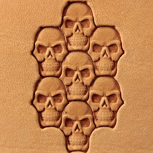 DandS ltd Leather Stamp Tool, Skull, Professional Steel Craft Tool for Leatherworking, Embossing, Carving & Stamping Leather Projects, Belts Wallets & DIY Projects Compatible with Mallet #375 - color: Skull 0.51 x 0.35"