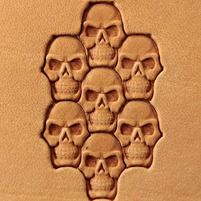 DandS ltd Leather Stamp Tool, Skull, Professional Steel Craft Tool for Leatherworking, Embossing, Carving & Stamping Leather Projects, Belts Wallets & DIY Projects Compatible with Mallet #375 - color: Skull 0.51 x 0.35"