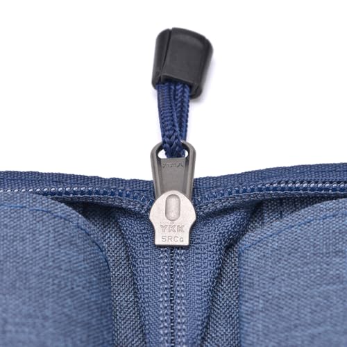 erofa 48 Slots Fountain Pen Case, Blue Water Resistant Canvas Pen Holder Display Pouch Storage Large Capacity Bag - color: Blue-Canvas