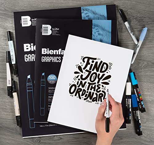 Bienfang Graphics 360 Marker Paper Pad, 11-Inch by 14-Inch, 100 Sheets - size: 11 by 14-Inch, 100 Sheets