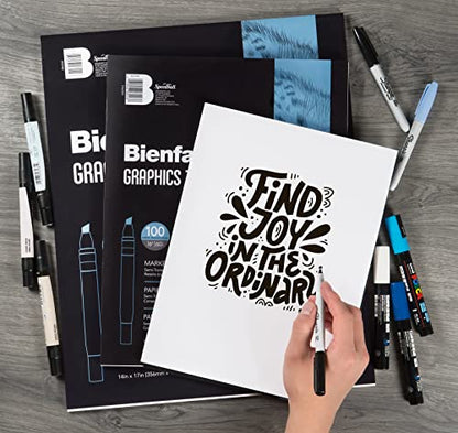 Bienfang Graphics 360 Marker Paper Pad, 14-Inch by 17-Inch, 100 Sheets - size: 14 by 17-Inch, 100 Sheets